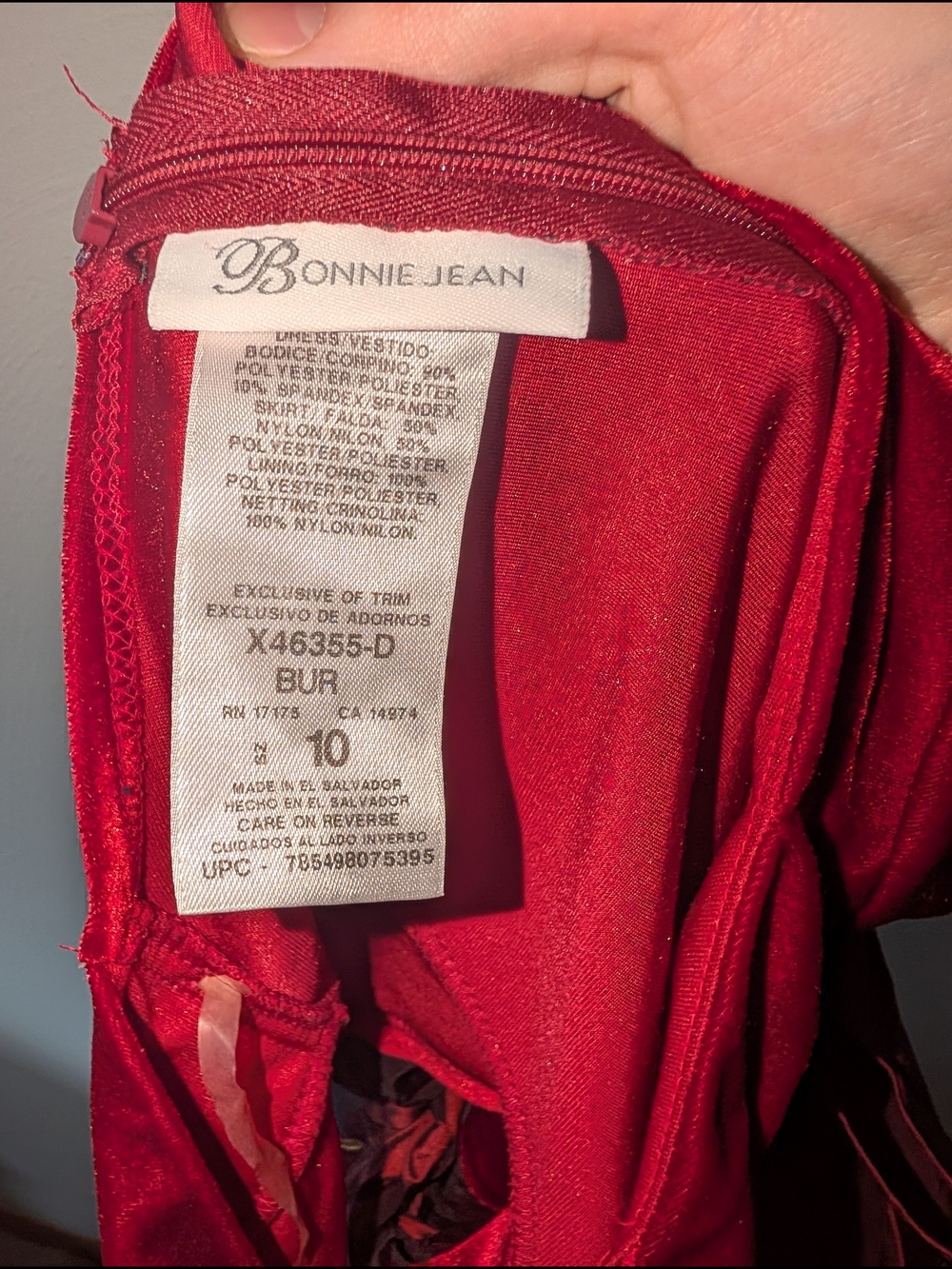 10 Girls Burgundy Velvet & Embroidered Party Dress - Picture 3 of 3
